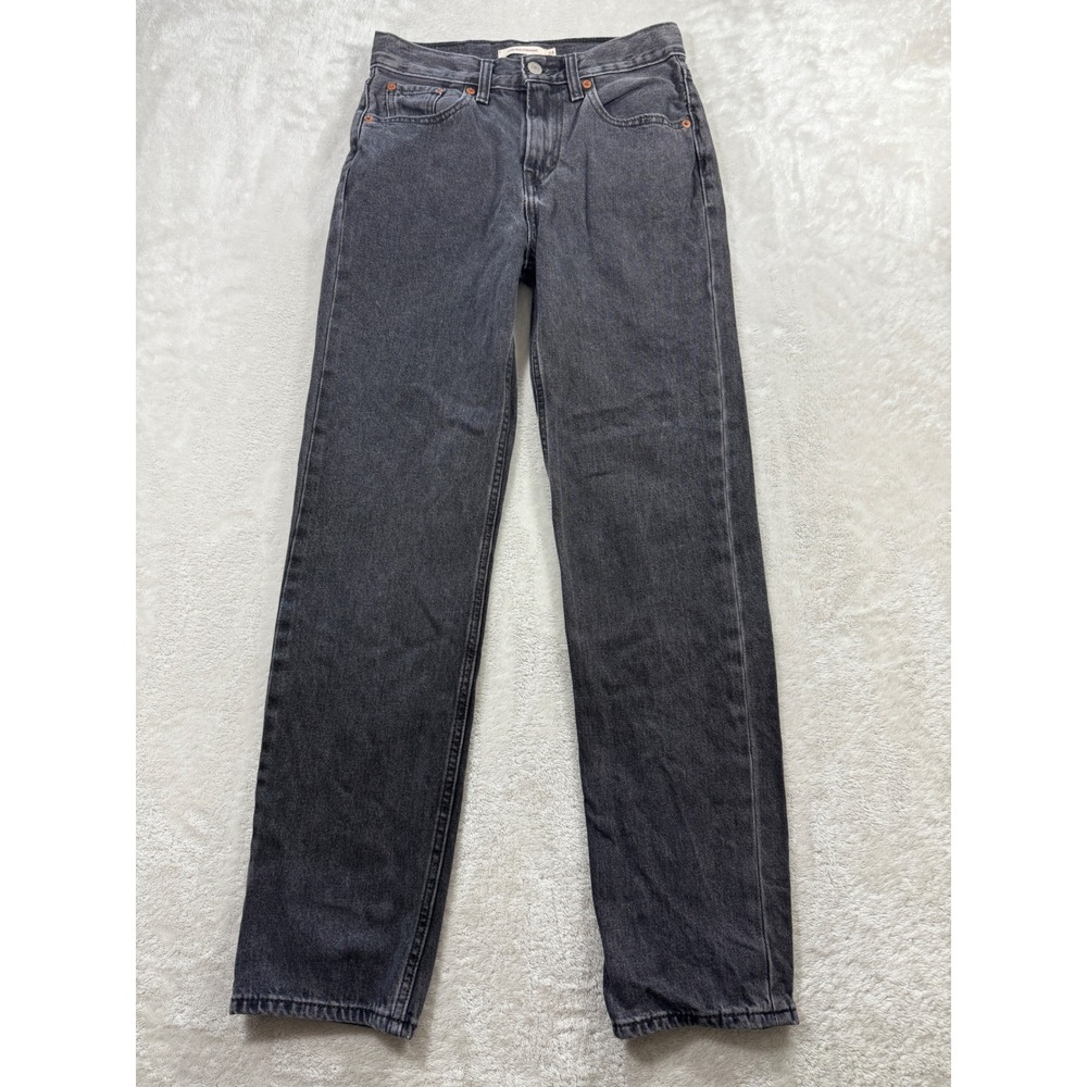 Levi's Womens Low Pro Straight Black Denim Jeans 24 Meas: 24x29.5